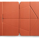 The Moft Snap Float Folio iPad case laid flat, revealing its numerous fold lines.